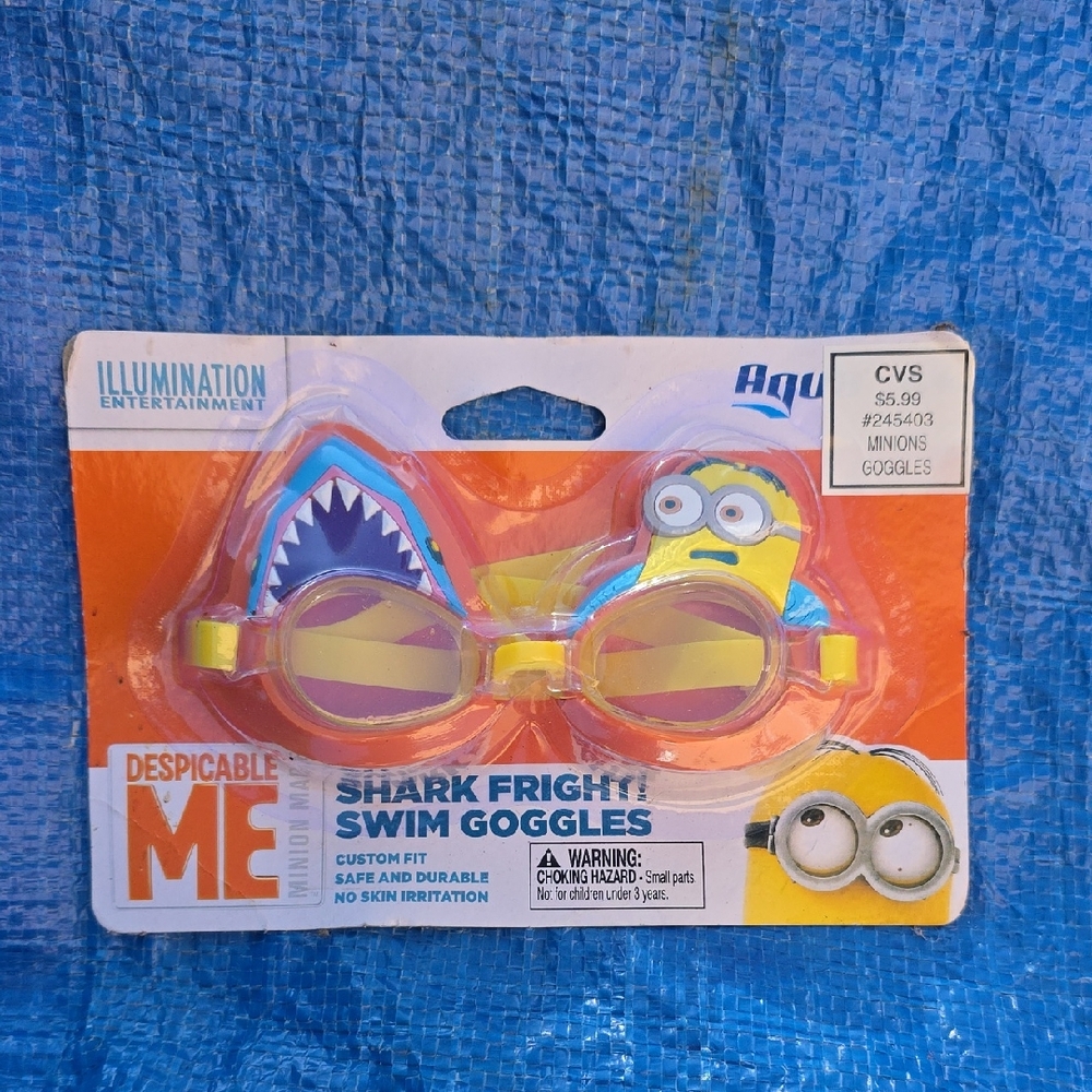 Universal Despicable Me Shark Fright Swim Goggles - Blue and Yellow
